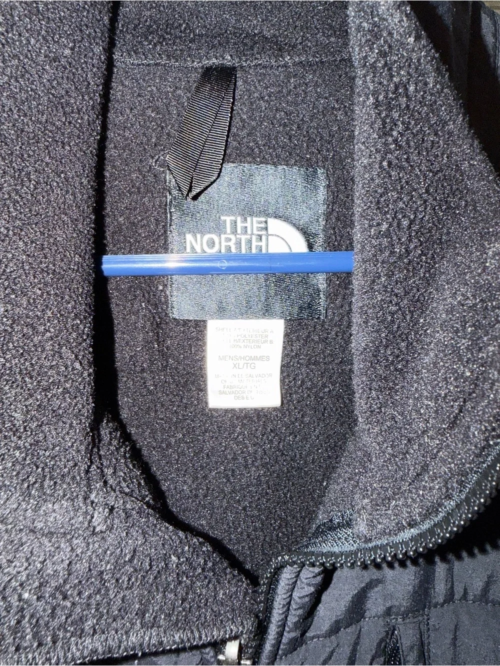 The North Face Men's Black Fleece-Panel Full Zip Vest Size XL